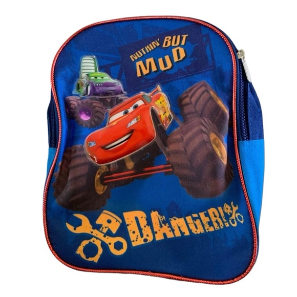 Disney Cars Pixar Mcqueen and Wingo Nuthin’ But Mud Back Pack 11” - Picture 1 of 4